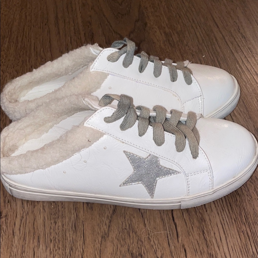 ShuShop White and Gray Women's slip on Sneakers